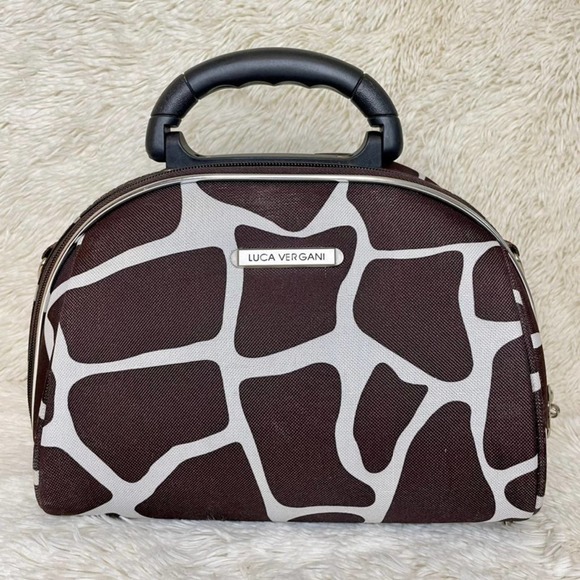 luca Vergani Handbags - Luca Vergani Giraffe Print Travel Cosmetic Bag